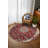 Marisol Burgundy Beige Oriental Machine Printed Cotton Polyester Area Rug-1587473681