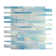 Aurora Blue 11.82 in. x 12.76 in. Interlocking Glossy Glass Mosaic Tile