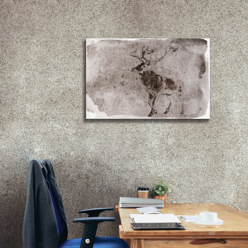 «Brown Deer 1» par Irena Orlov, art mural sur toile, H 26 po x l 40 po