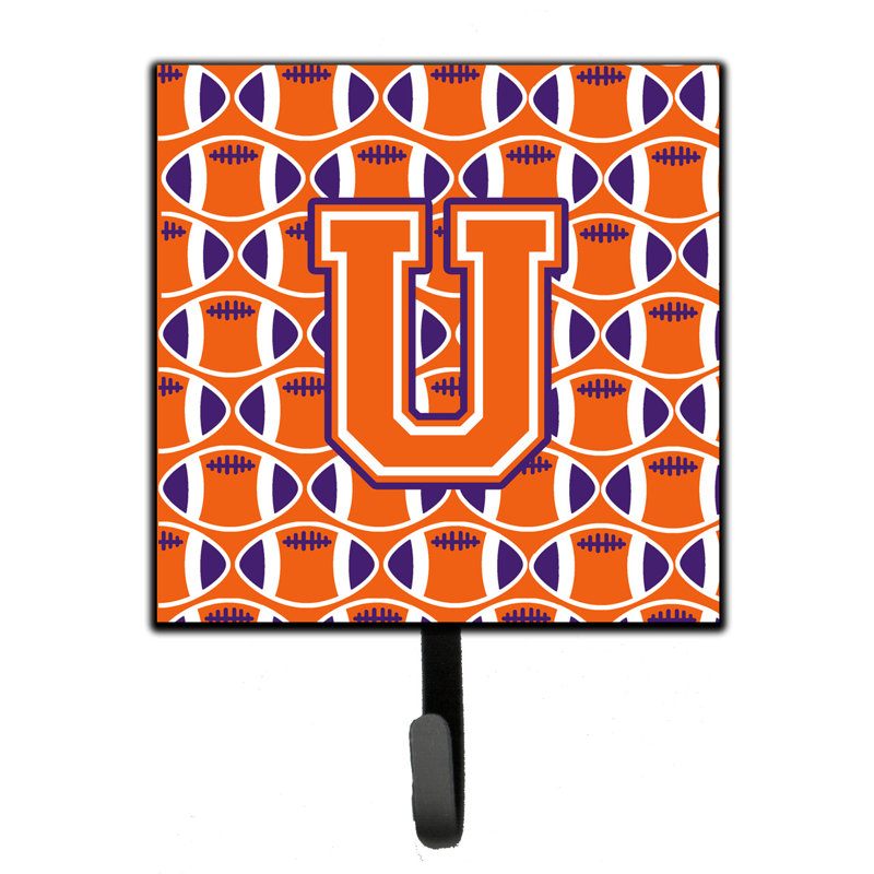 Porte-clés mural Deralin, Orange / blanc / insigne royal, Lettre U