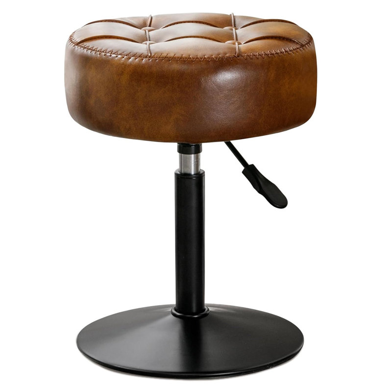 Latitude Run® Adjustable Vanity Stool, 360°Swivel Vanity Chair