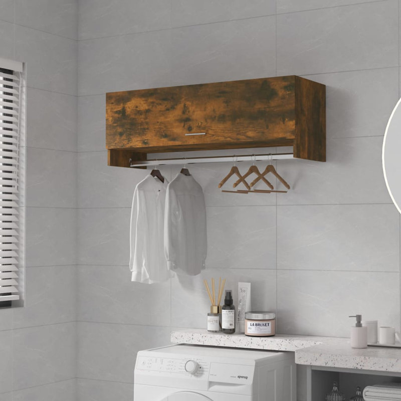 Armoire de rangement pour vêtements vidaXL, H 13,8 po x l 39,4 po x P 12,8 po, Chêne fumé