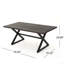 Rolando Outdoor Aluminum Dining Table With Steel Frame