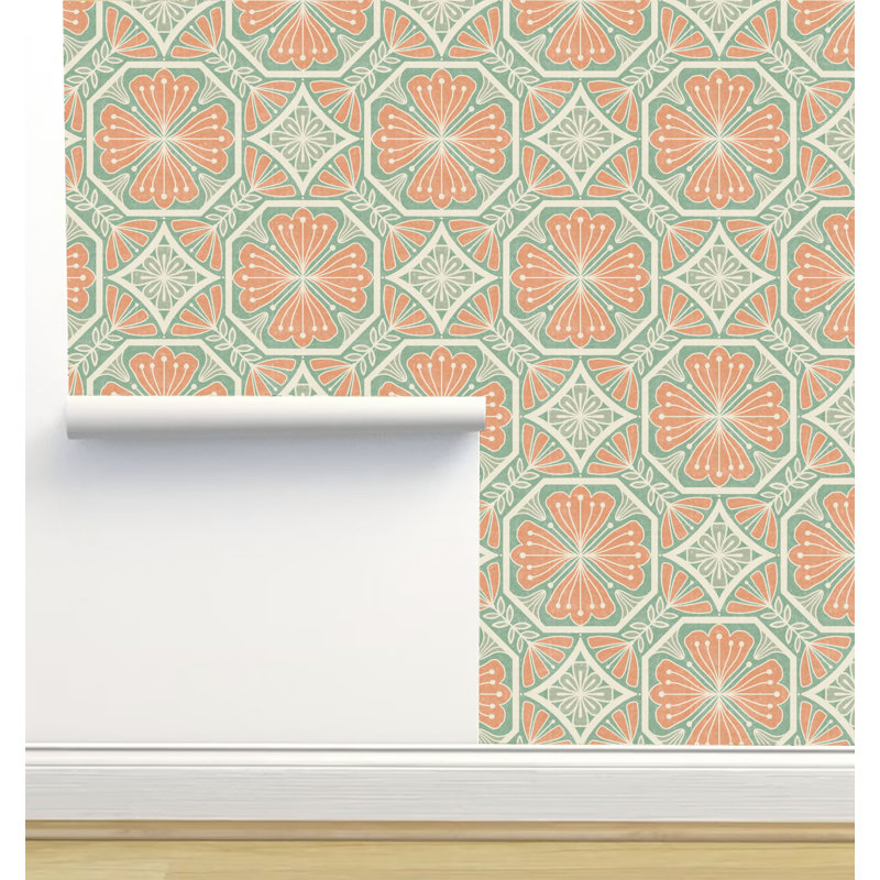 Rouleau de papier peint texturé L 2,16 pi x l 5 po Amy Mac Ready Designs, Vert