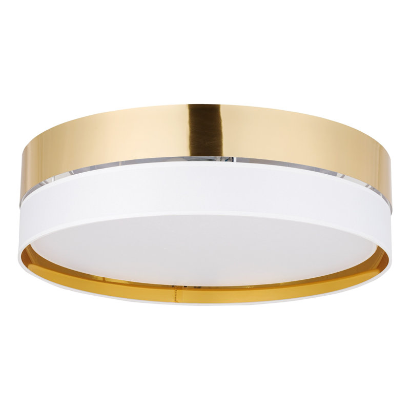 Hilton Flush Mount, White, 16cm H x 60 cm W x 60 cm D
