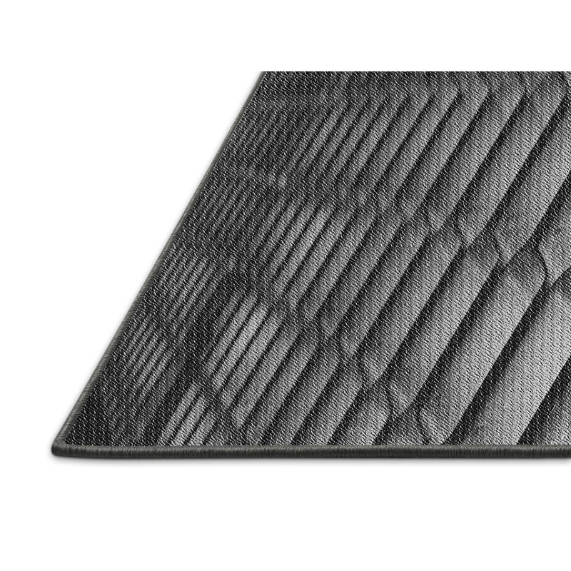 Tapis zone grise à motifs Cerimi, Rectangle 8 pi x 12 pi