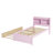 Twin Bed With Trundle,Bookcase,Pink-490573846-490573928