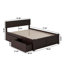 Lit plateforme en bois massif avec pied de lit et tiroirs sous le lit Bueno Park-2139832112-2139211531