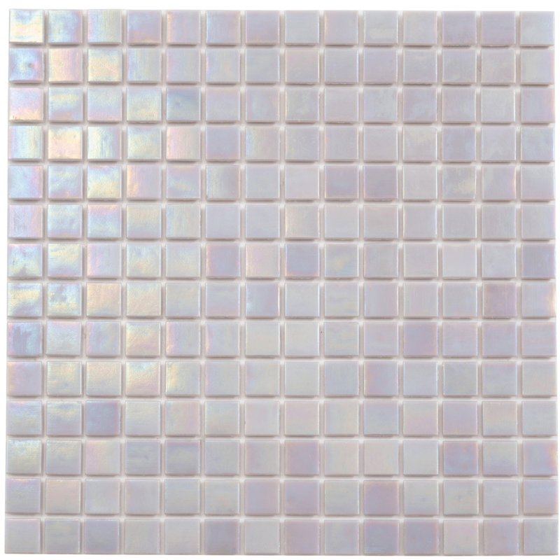 Carreau de mosaïque en verre nacré nacré 12 po x 12 po pour mur et plancher (paquet de 20 pieds carrés) (paquet de 20), Perle