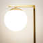 Lampe de table en velours opale blanc avec gradateur intégré