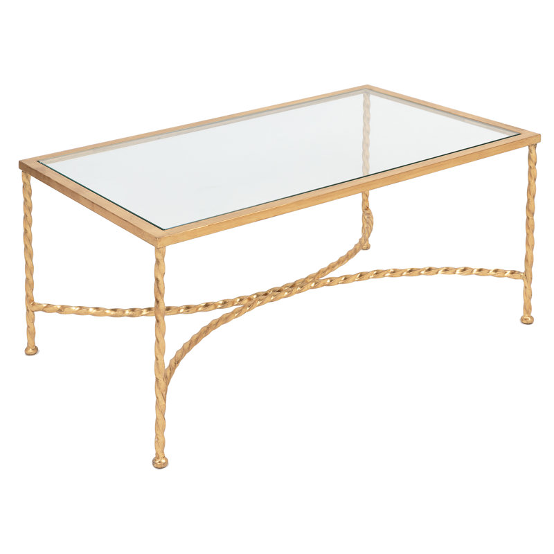 Vera Glass Cocktail Table, Gold