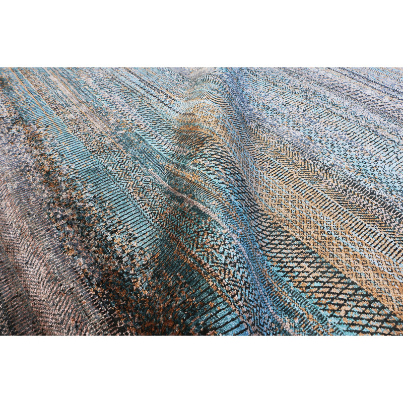 CANS4855RCHMU Wool Area Rug, Rectangle 8' x 10'