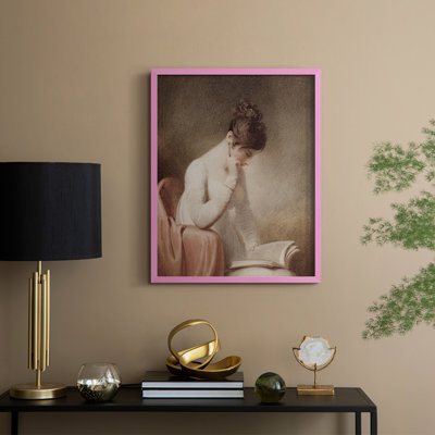 «Vintage Portrait Print LXVI», reproduction encadrée - bois massif