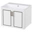 Base de meuble-lavabo mural simple 24 po blanc seulement