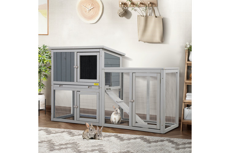 rabbit cage with ramp