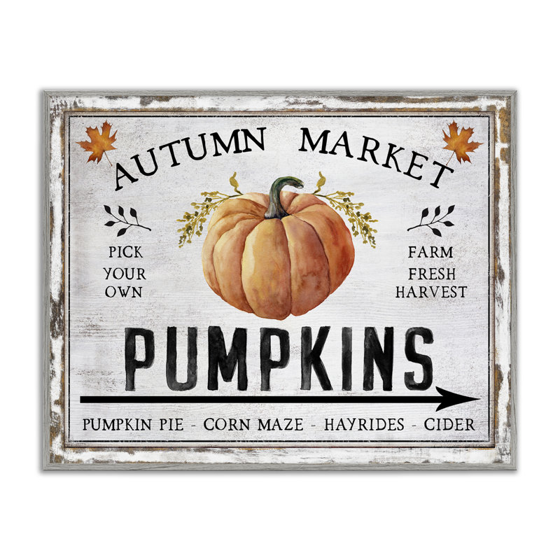 «Autumn Market with Arrow», art mural sur toile par Creatif Belle, Estampe numérique Farmhouse, H 24 po x l 30 po