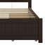 Wood Platform Bed With Bookcase Headboard, Built-In Downlight, Charging Station And Drawers-2048482607