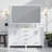 White Double Bath Vanity 60 In. W X 22 In. D-117978852