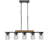 5-Light matte black adjustable iron pendant lamp
