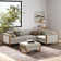 Madison 4-Seat Upholstered Sectional with Ottoman