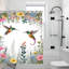 Rideau de douche avec colibri et couronne de fleurs sauvages, l 71 po x L 71 po