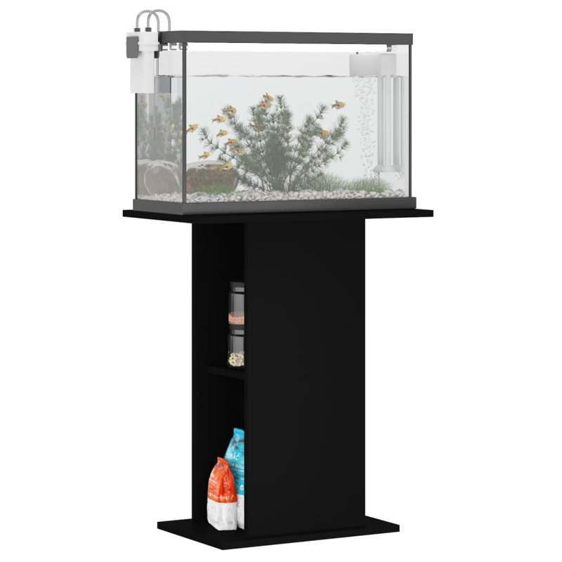 Support pour aquarium vidaXL, H 28,54 po x l 23,82 po x P 14,17 po, Noir