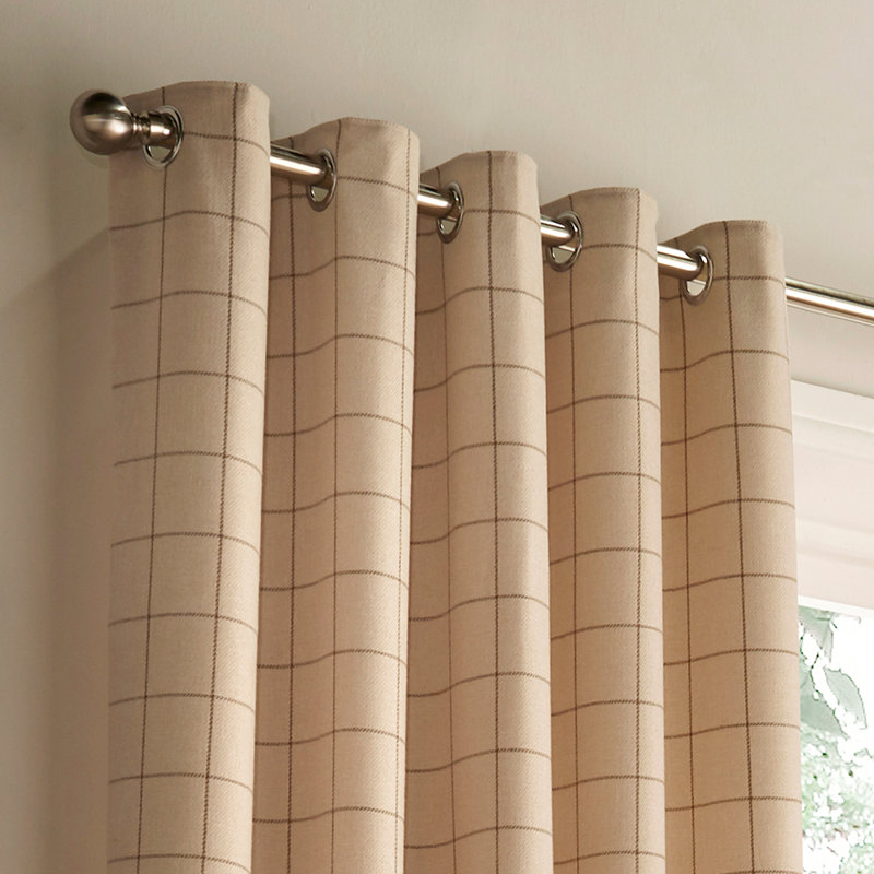Room Darkening Curtain Pair, 168 W x 229 D cm, Natural