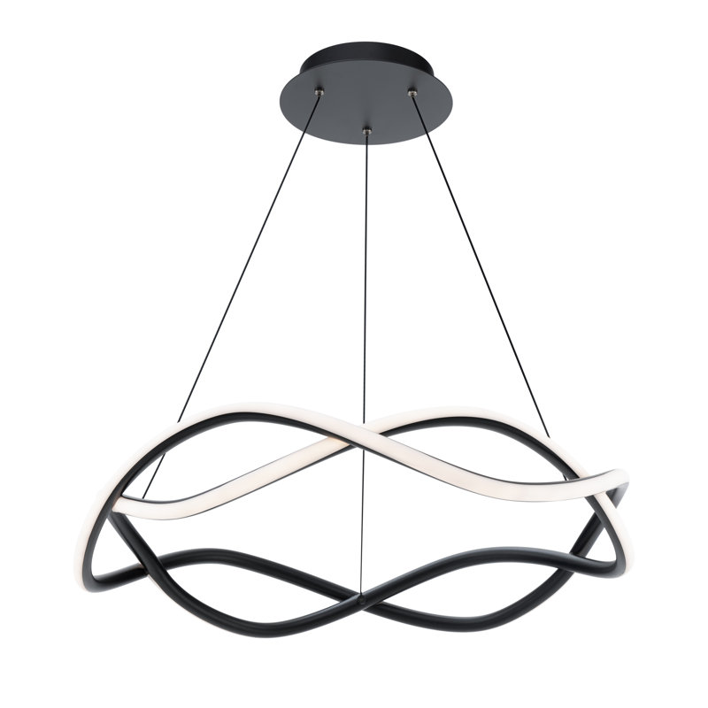 Black Aluminum LED Chandelier with Silicon Diffusers