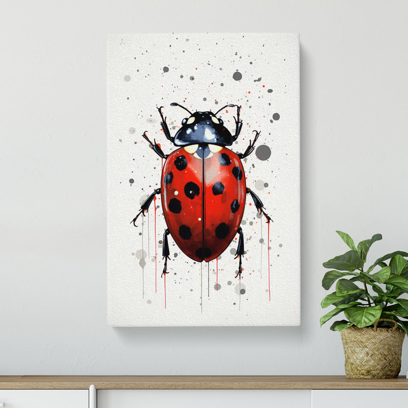 Ladybird Line - No Frame Print, 50cm H x 35cm W x 3cm D