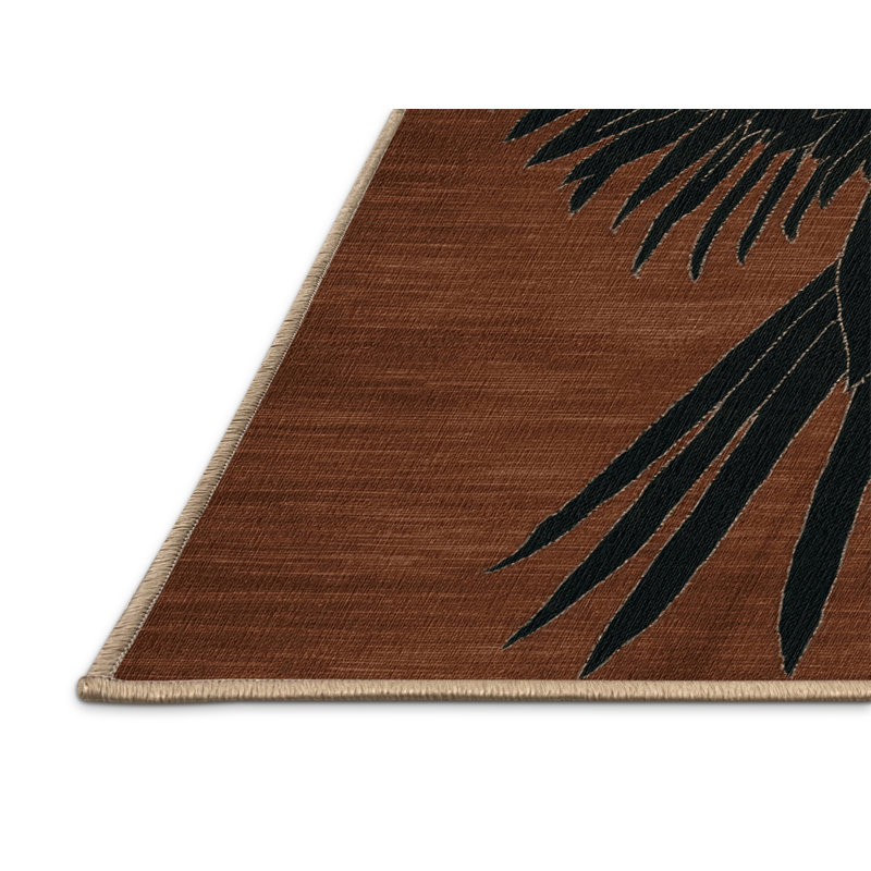  Tapis lavable noir Kite Birds, Rectangle 8 pi x 12 pi