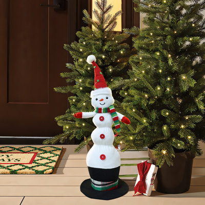 Animated Singing 18.5" Tall Snowman Holiday Decoration, Battery Operated