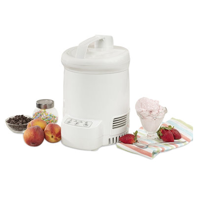 Total Chef Ice Cream Factory 1.2L Automatic Fresh Ice Cream Maker, White