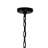 21in Farmhouse Chandelier with Hemp Rope Accents - 5 Light Black Candelabra Pendant for Kitchen Island, Dining Room, Bedroom