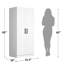 Garde-robe 2 portes - penderie avec plusieurs tablettes-838328167