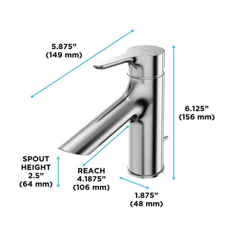 Single Hole Bathroom Faucet with Drain Assembly and Comfort Glide Technology