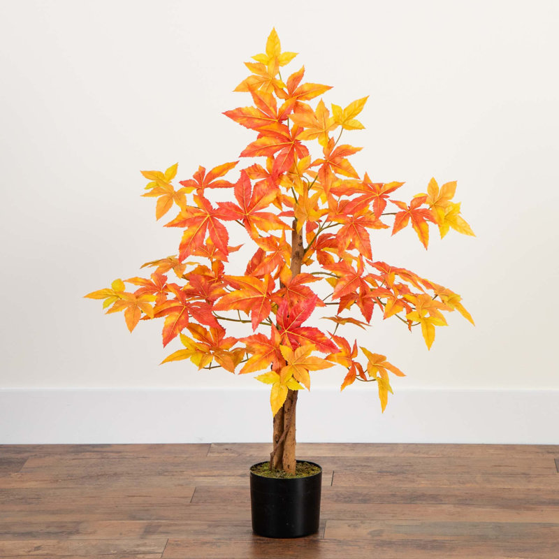 6ft. Autumn Deluxe Maple Artificial Fall Tree, 36" H x 26" W x 26" D