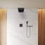 Système de douche thermostatique mural noir Trieste avec fonction DEL multifonction