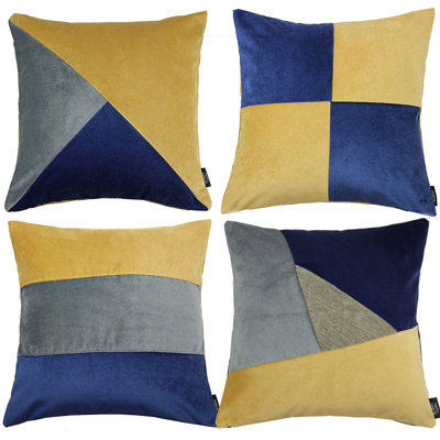 Patchwork Outdoor Reversible Pillow Cover