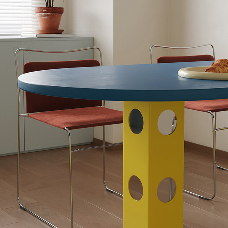 Table de salle à manger aux couleurs vives et distinctives, H 29,52 po x L 62,99 po x l 27,55 po