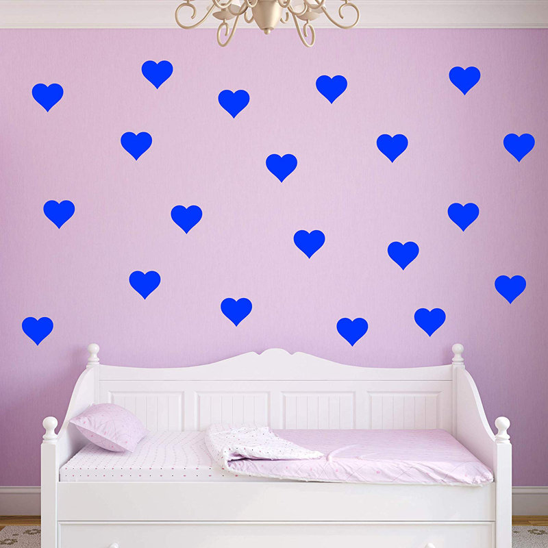 Décalcomanie murale dame, H 1,9 po x l 2 po, Bleu