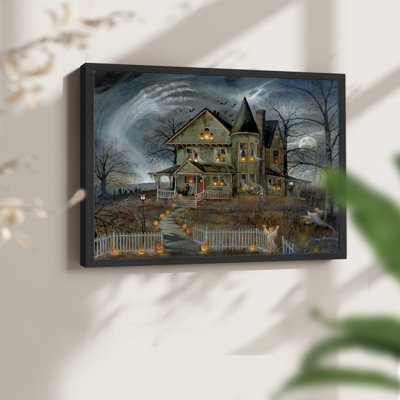Haunted House -Framed Print - Restickable