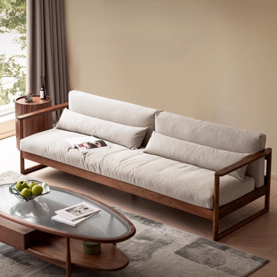 Minimalist Black Walnut Living Sofa