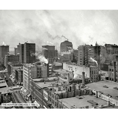 «The Heart of Chicago, Historic Chicago», reproduction de photo sur toile tendue