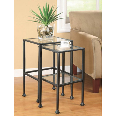 Dominic Glass Top Nesting Tables