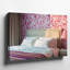 Toile, scène de chambre à coucher douillette avec tête de lit magnifiquement tapissée et art mural-1660181262