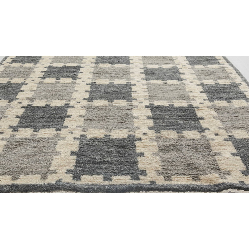 Modern One-of-a-Kind Rectangle 4'10" X 7'1" Hand Knotted Area Rug