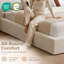 Base de lit tapissier Compression Cloud avec tête de lit à panneau linéaire, base de lit rembourrée de mousse, aucun sommier requis-132914990
