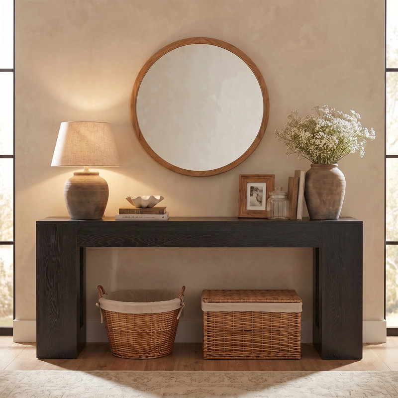 Console extra longue 78,74 po pour vestibule, Black