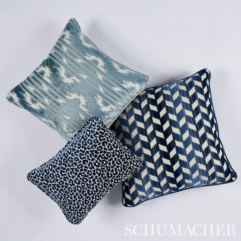 Murat Velvet Fabric, Sky