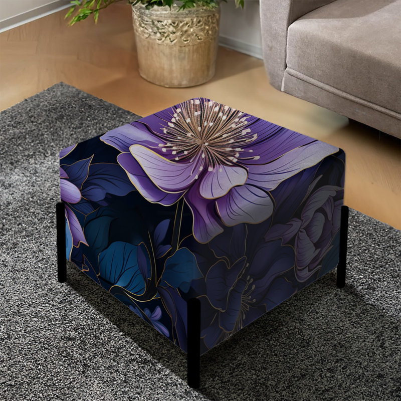 Moody Flora Moody Patterns - Repose-pieds carré floral